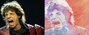 This is an example portrait of Mick Jagger from a photo I found online.