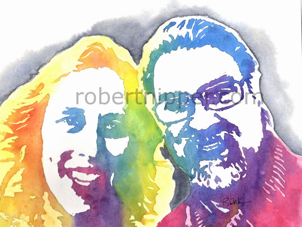 Tom Plott and Mary Ann Jung watercolor.