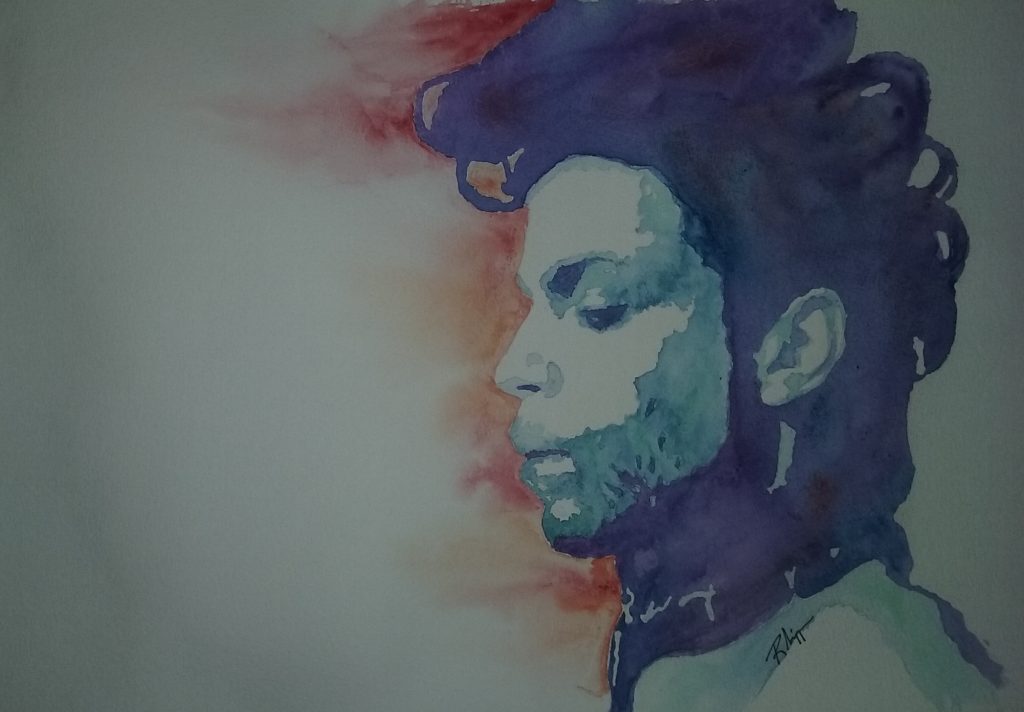 Watercolor portrait of Prince