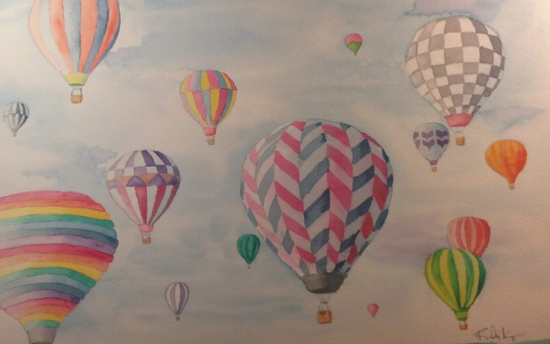 Hot Air Balloon Watercolor