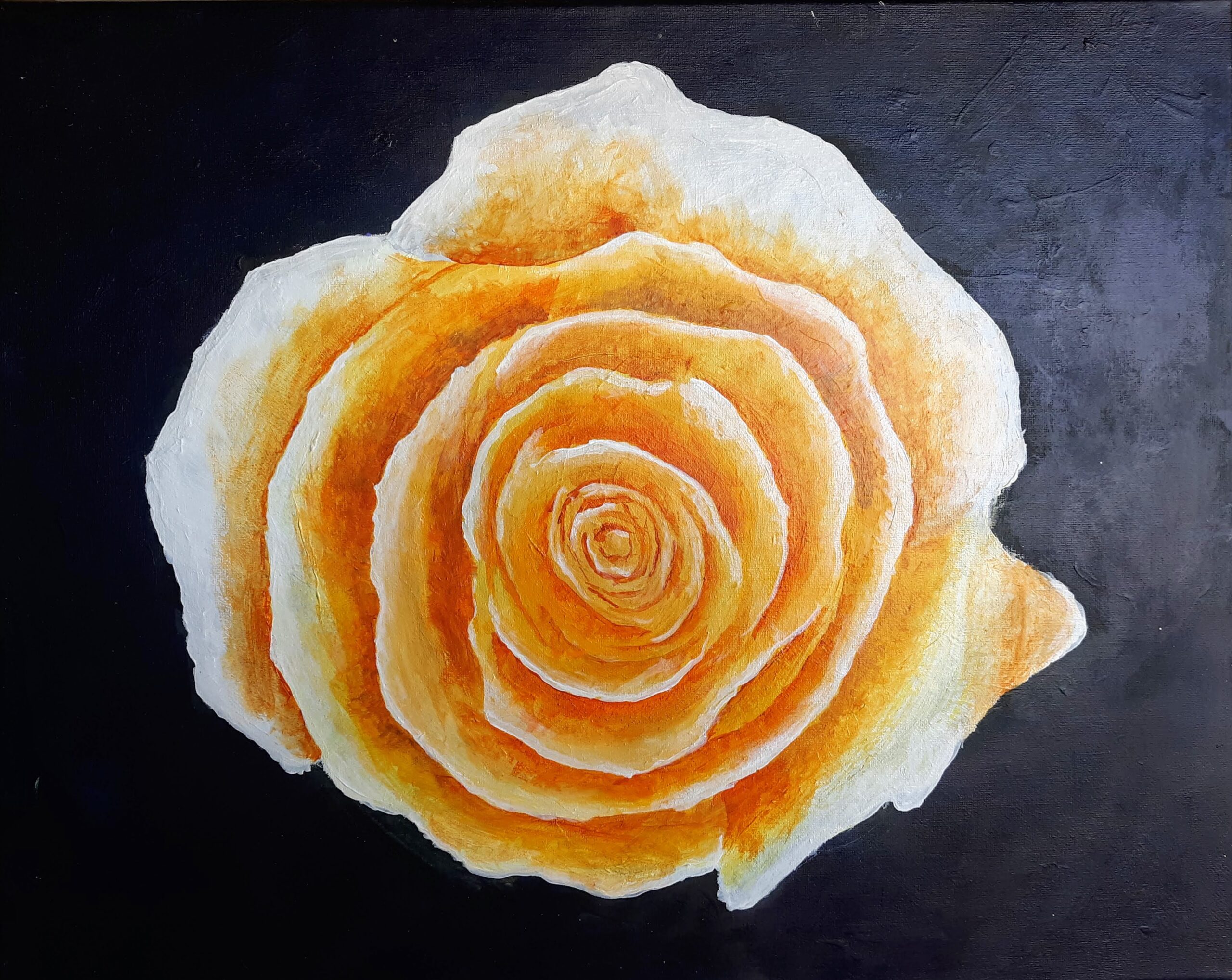 16 x 20 acrylic rose painting